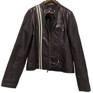 Vintage Leather Bomber Jacket